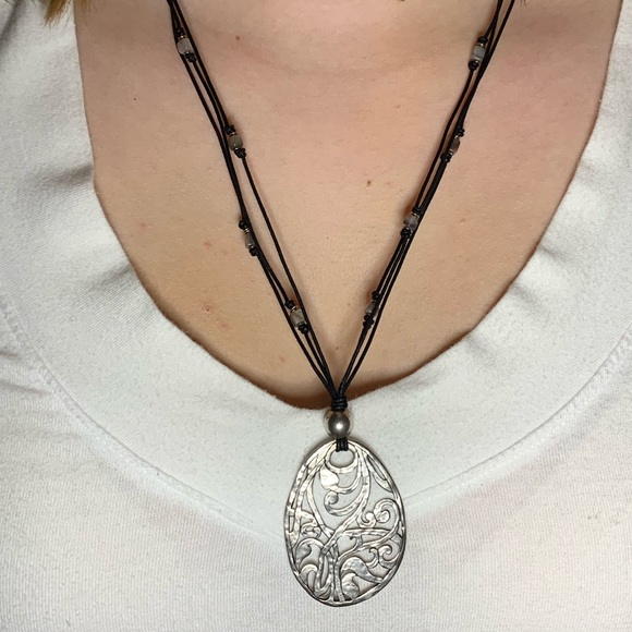 Silpada Necklace N1805 Filigree Pendant - Picture 1 of 3